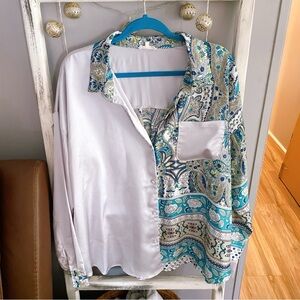 Easel Paisley Patterned Shirt Size 2XL